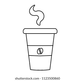 Vector Cartoon Cup Of Coffee Isolated On White Background