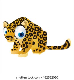 Vektorcartoon süße Tiere. Funny Jaguar