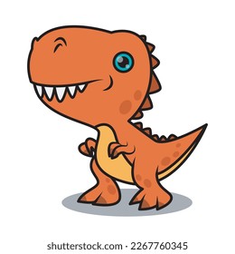 vector cartoon cute baby dino t-rex