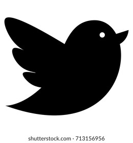 Vector Cartoon Cute Bird Isolated On White Background