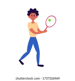 Vector Cartoon Cute Character Healthy Lifestyle Isolated