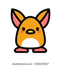 Vector Cartoon Cute Character Isolated On White Background