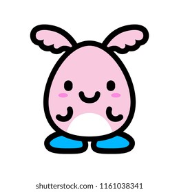 Vector Cartoon Cute Character Isolated On White Background