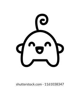 Vector Cartoon Cute Character Isolated On White Background
