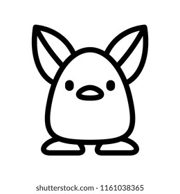 Vector Cartoon Cute Character Isolated On White Background