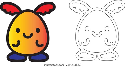 Vector Cartoon Cute Character Isolated