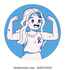 Vector Cartoon Cute Character World Cancer Day