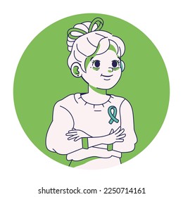 Caricatura vectorial Personaje lindo Día Mundial del Cáncer