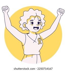 Vector Cartoon Cute Character World Cancer Day