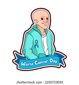 Vector Cartoon Cute Character World Cancer Day