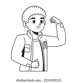 Vector Cartoon Cute Character World Cancer Day
