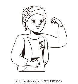 Vector Cartoon Cute Character World Cancer Day