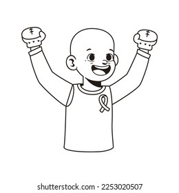 Vector Cartoon Cute Character World Cancer Day