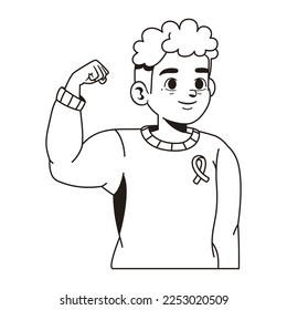Vector Cartoon Cute Character World Cancer Day