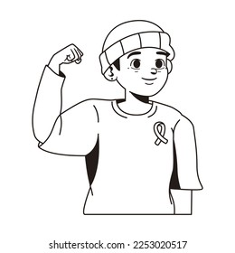 Vector Cartoon Cute Character World Cancer Day