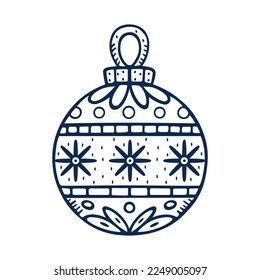 Vector Cartoon Cute Christmas Bauble Illustration Isolated