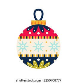 Vector Cartoon Cute Christmas Bauble Illustration Isolated