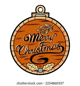 Vector Cartoon Cute Christmas Bauble Illustration Isolated - Shutterstock ID 2254860337