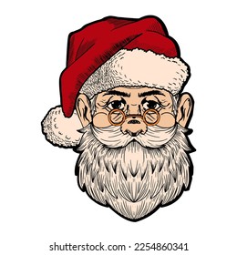 Vector Cartoon Cute Christmas Santa Illustration Isolated - Shutterstock ID 2254860341