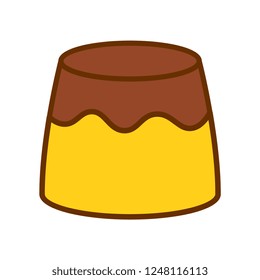 Vector Cartoon Cute Dessert Icon Isolated On White Background
