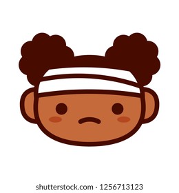 Vector Cartoon Cute Emoji Character With Bandaged Head