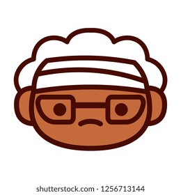 Vector Cartoon Cute Emoji Character With Bandaged Head