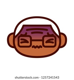 Vector Cartoon Cute Emoji Character With Headache