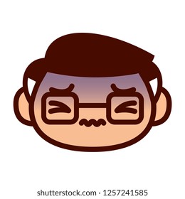 Vector Cartoon Cute Emoji Character With Headache