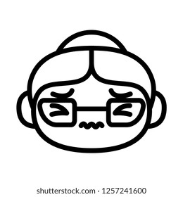 Vector Cartoon Cute Emoji Character With Headache