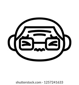 Vector Cartoon Cute Emoji Character With Headache