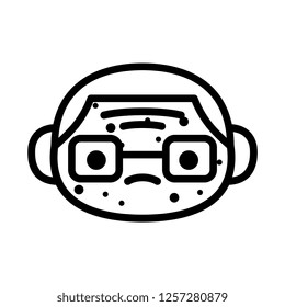 Vector Cartoon Cute Emoji Character With Chicken Pox