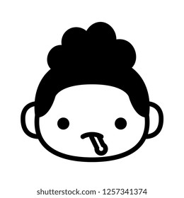 Vector Cartoon Cute Emoji Character With Thermometer