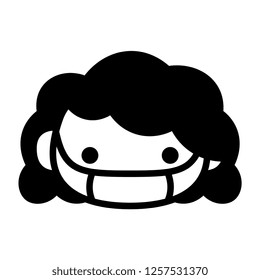 Vector Cartoon Cute Emoji Character With Medical Mask