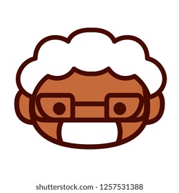 Vector Cartoon Cute Emoji Character With Medical Mask