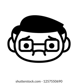 Vector Cartoon Cute Emoji Character With Nausea