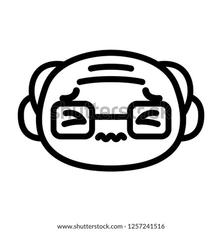 Vector Cartoon Cute Emoji Character With Headache