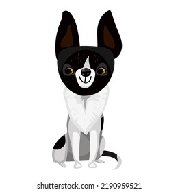 Vector cartoon cute funny dog. Breed mcnab
