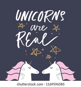 Vector cartoon cute girl unicorns. Nursery sketch art. It may be used for sticker, poster, postcard, badge, layout, greeting card, patch, wall art, phone case, t-shirt