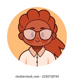 Vector Cartoon Cute Kawaii Kid Face Isolated