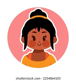 Caricatura vectorial Cute Kawaii Cara aislada