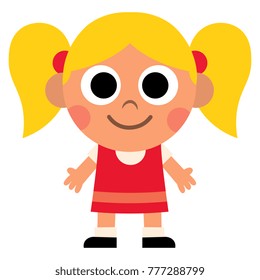 Vector Cartoon Cute Kid Isolated 