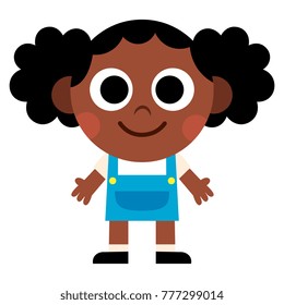 Vector Cartoon Cute Kid Isolated 