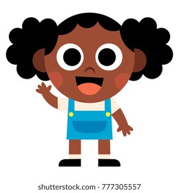 Vector Cartoon Cute Kid Isolated 