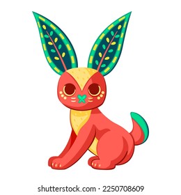 Vector Cartoon Cute Mexican Alebrije llustration Isolated