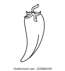 Vektor Cartoon Cute Mexican Chili Pfeffer Illustration einzeln