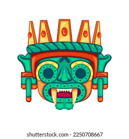 Vector Cartoon Cute Mexican Mask llustration Isolated