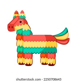 Vector Cartoon Cute Mexican Pinata llustration Isolated