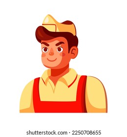 Vector Cartoon Cute Mexican Taco Seller llustration Isolated