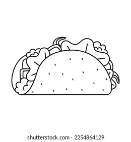 Cute and kawai taco illustration cartoon style 25877417 Vector Art at  Vecteezy