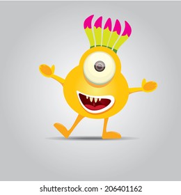 vector Cartoon cute monster